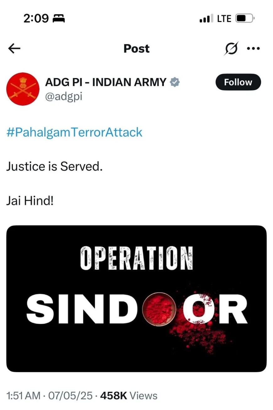 भारतीय सेना द्वारा पहलगाम का बदला