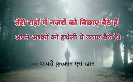 तेरी राहों में नजरों को बिछाए बैठे हैं | शायरी फ़ुरकान एस खान