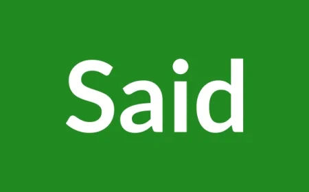 Said Name Meaning in English