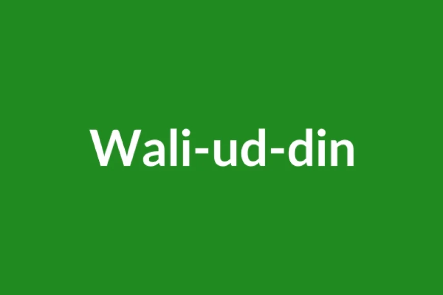 Wali-ud-din Name Meaning in English