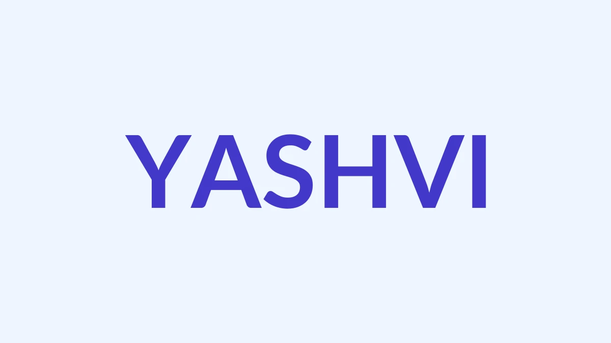 यशवी Name Meaning