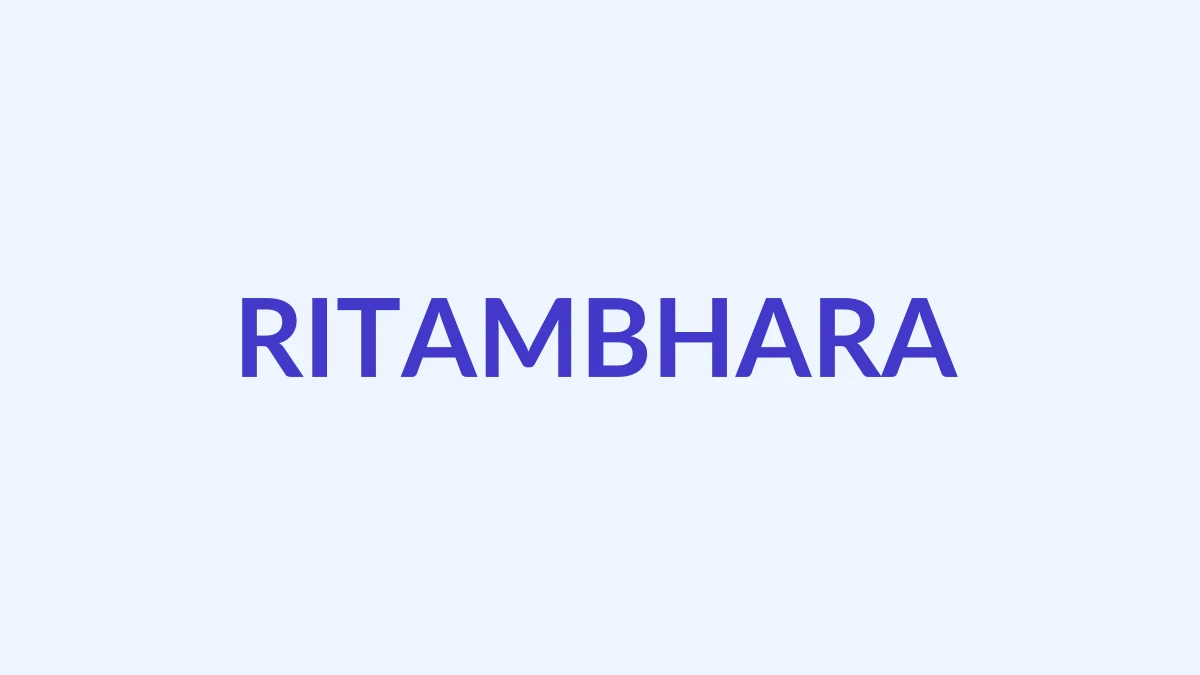 ऋतम्भरा Name Meaning