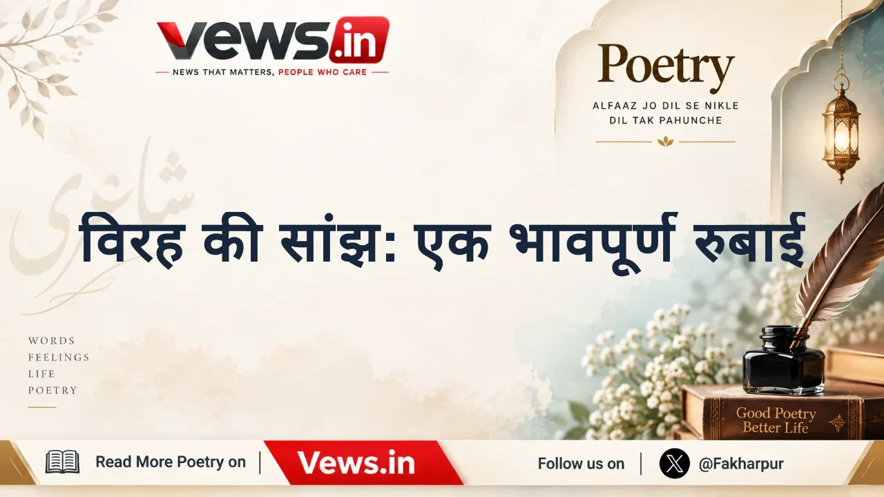 विरह की सांझ: एक भावपूर्ण रुबाई
